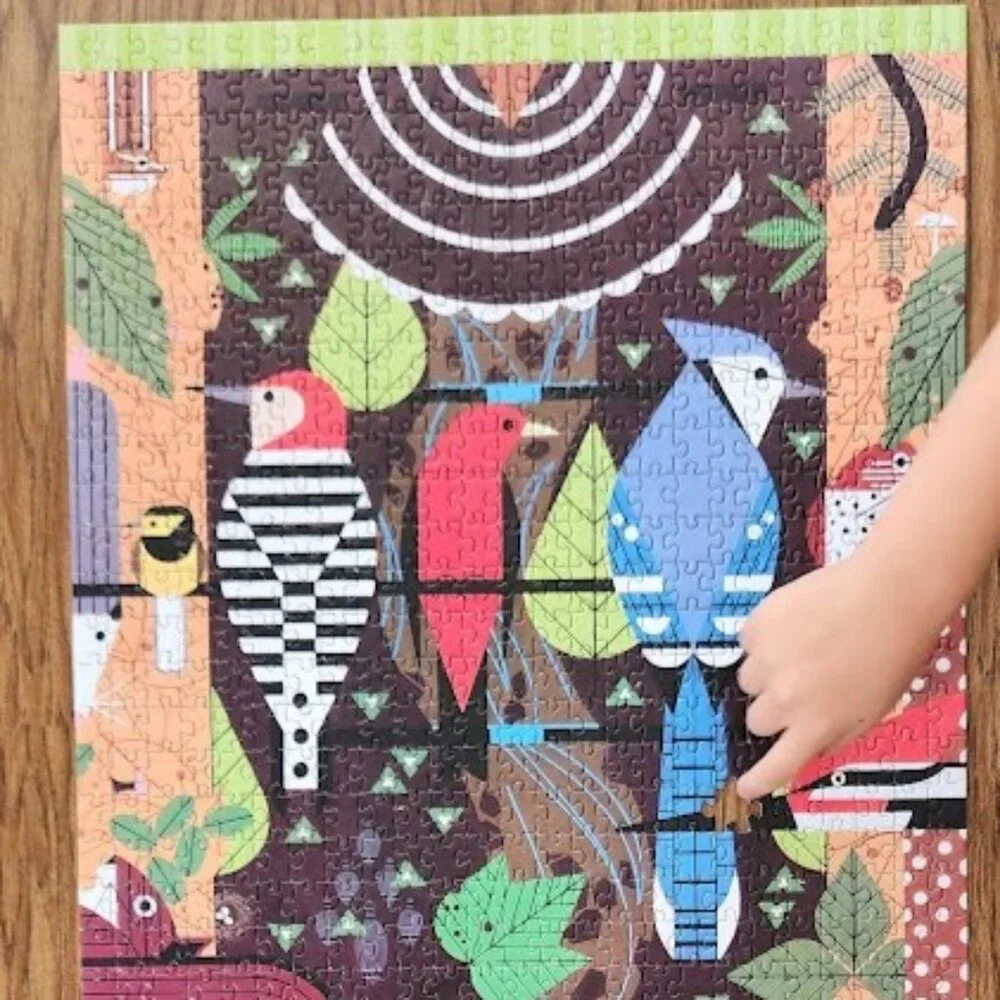 Charley Harper 1000 Piece Jigsaw Puzzle Birducopia Birds Jigsaw Puzzle Bird Blue
